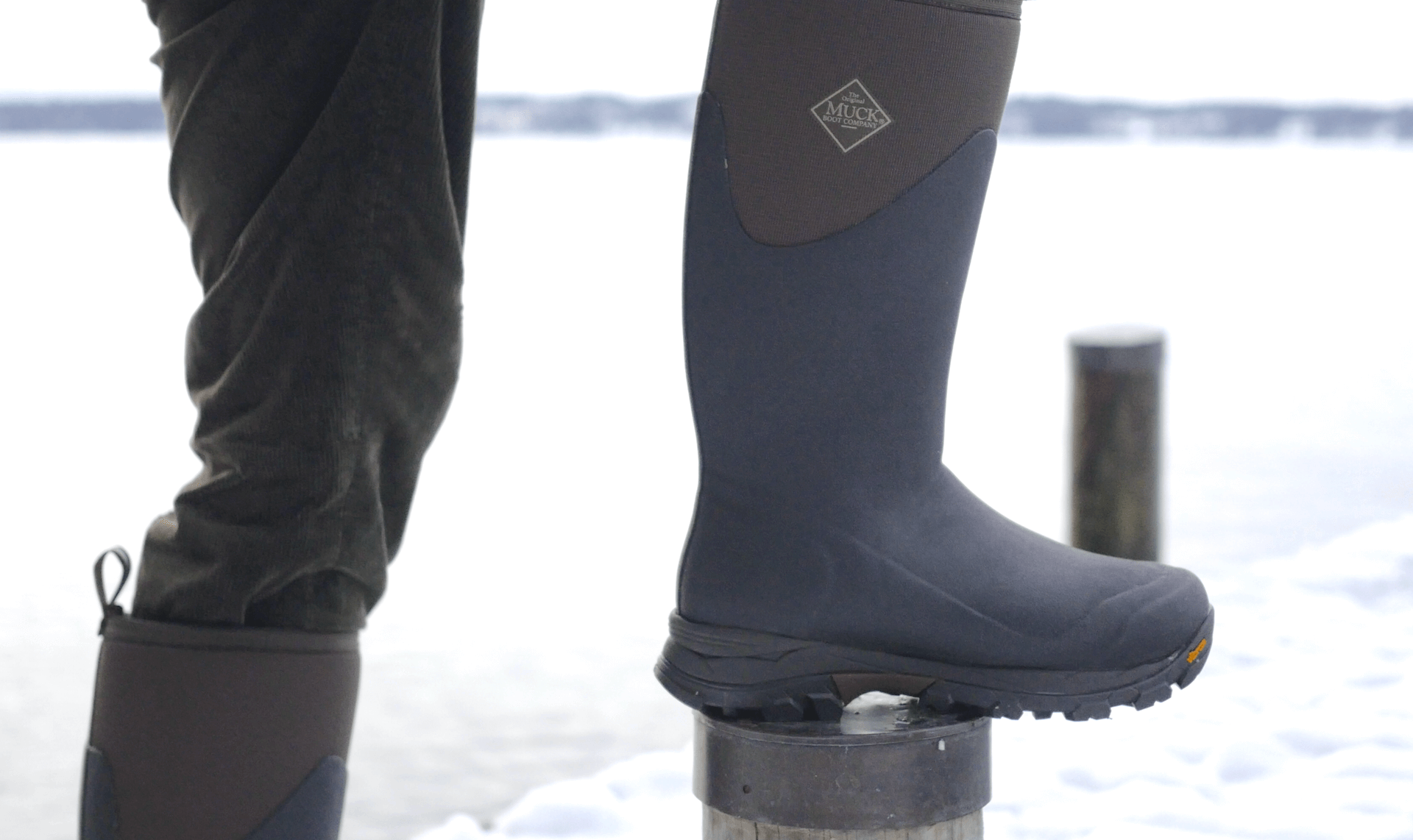 Der obere Teil des Schafts der Muck Arctic Ice Vibram Boots ist aus Neopren